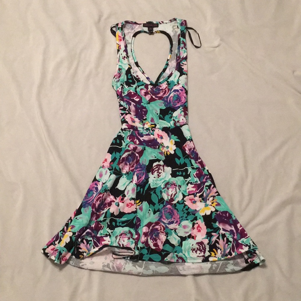 Floral dress with open back